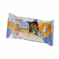 GENICO FRESH WIPES -DOG/CAT TALC SCENTED   15x20cm,15pc