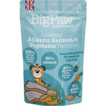  Little BigPaw Steamed Atlantic Salmon & Vegetables Dinner Wet Dog Food 150g 