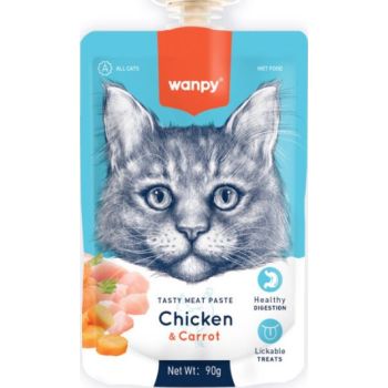  Wanpy Tasty Meat Paste Chicken with Carrot for Cats 90g 