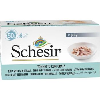  Schesir Cat Multipack Can Tuna With Seabream-6x50g 