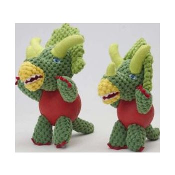 Pawsitiv Dog Toys  Green Dino With Rubber Ball And Squeaky  - SMALL (92) 