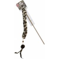Gigwi Cat Toys Eco line Feather Teaser with crinkles and Slivervine Leaves
