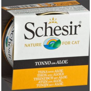  SCHESIR CAT CAN JELLY TUNA/ALOE 85GM (C143) 