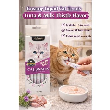  Emily Pets Liquid Snack Tuna & Milk Thistle 6x15g 