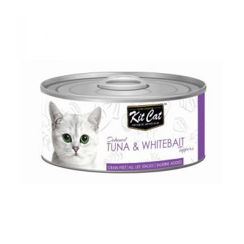  Kit Cat Wet Food Tuna & Whitebait toppers 80g 