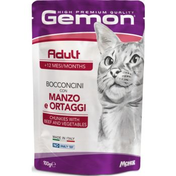  Gemon Cat Wet Food with Beef and Vegetables 100 g 