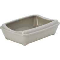 Moderna Arist-O-Tray-Cat Litter Tray[Color - Grey, Size - L (With Rim)]