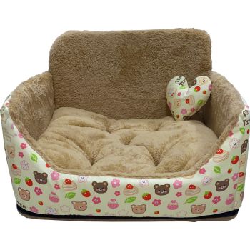  Puppod Sofa Pet Bed Brown 2in1 