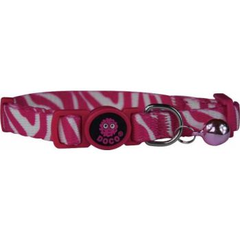  DOCO® LOCO Cat Collar Pattern Printed (DCAT002) Pink Zebra 