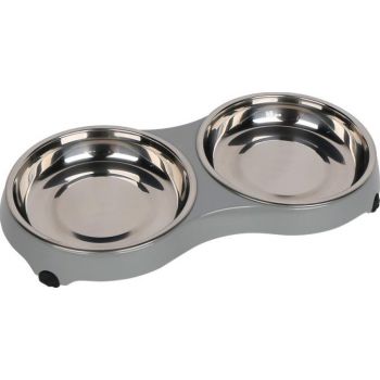  4 Paw Cat Dish Dinner Set Bowls MEDIUM Grey 