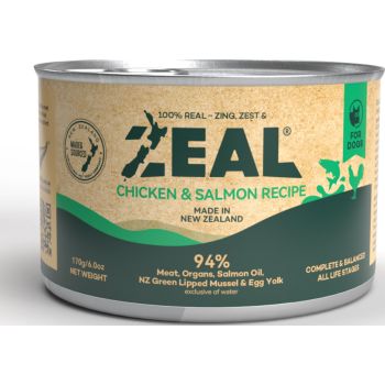  Zeal Grain Free Canned Dog Food 170g – (Chicken & Salmon Recipe) 