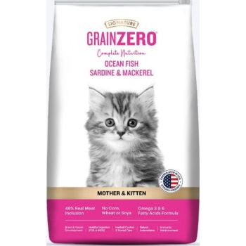  Green Zero Signature Ocean Fish Sardines & Mackerel Mother & Kitten  Dry Food 1.2kg 