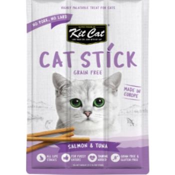  Kit Cat Grain Free Cat Stick Treats Salmon & Tuna 15g 