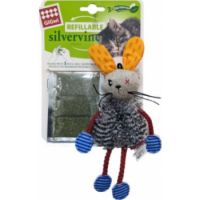 Gigwi Rabbit Refillable Slivervine Cat Toys with 3 Slivervine teabags in ziplock bag