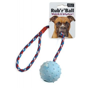  Sharples & Grant Rubber Ball Rope Tug Toy 