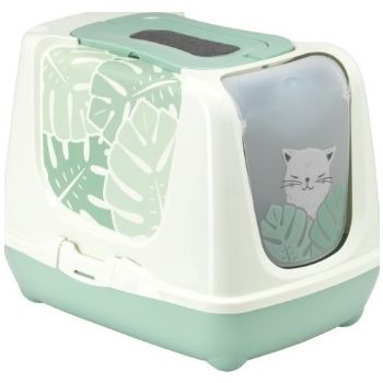  Moderna Trendy Cat-Litter box[Color - Green, Size - L] 