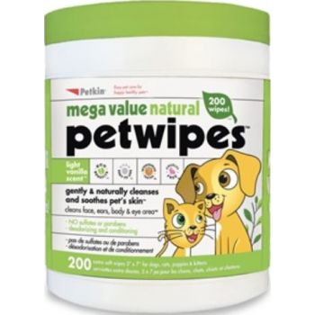  Mega Value Natural Pet Wipes (200ct) 