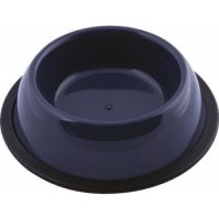 Georplast Silver Antislip Plastic Pet Bowl S Navy Blue
