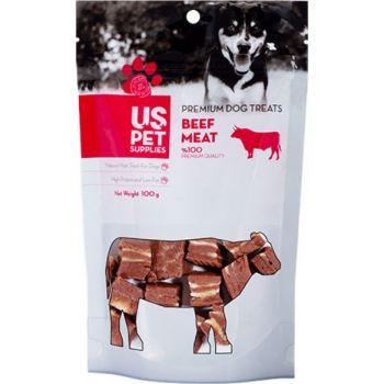  Us Pet Dog Treats Mabled beef cube 100gm 