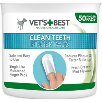  Vet'sbest Clean Teeth Finger Pads (50pads) 