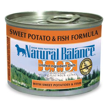  Natural Balance LID Sweet Potato & Fish Formula Canned Dog Food 12/6oz 