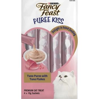  PURINA Fancy Feast Puree Kiss Tuna With Tuna Flakes 4x10g 