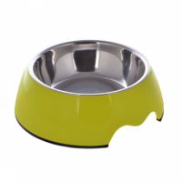 Nutrapet Melamine Round Bowl Parrot Green S: 14*4.5 Cms 160/ml5.4oz