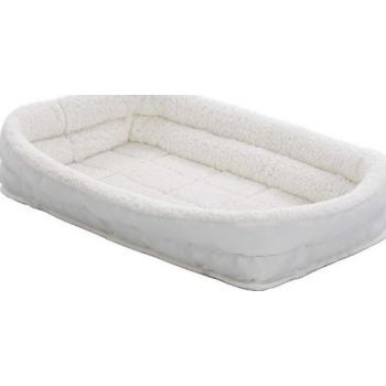  MidWest QuietTime Deluxe Fleece Double Bolster Crate Bed 24 