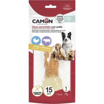  Knotted Rawhide Bone With Chicken(1Pcs) 70G 