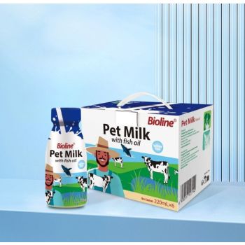  Bioline Pet Milk with Fish Oil for Cats & Dogs 220mlx6 
