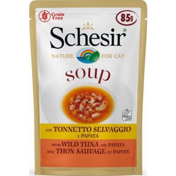  Schesir Cat Wet Soup-With Wild Tuna and Papaya 85g 