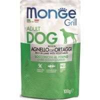Monge Grill Adult Dog Rich In Lamb With Vegetables 100g