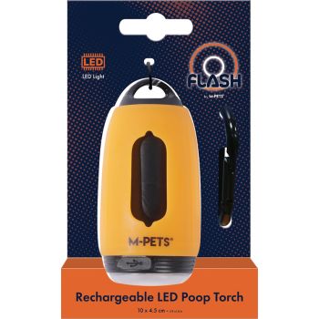  M-PETS Flash Led Poop Torch Orange 
