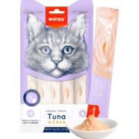Wanpy Creamy Lickable Cat Treats – Tuna & Crab (14gx5)