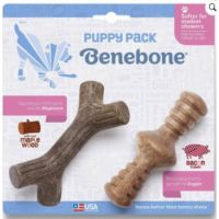 Benebone Puppy 2-Pack Maplestick/Zaggler (Tiny) – Bacon