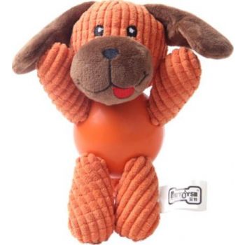  Pawsitiv Orange Dog Toys With  Rubber Ball And Squeaky - Large(97) 