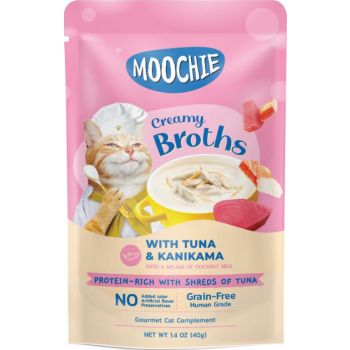  MOOCHIE CREAMY BROTH WITH TUNA & KANIKAMA 40g Pouch 