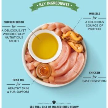  Lily's Kitchen Shredded Fillets Chicken & Mussels in Broth Wet Cat Food - 70G 