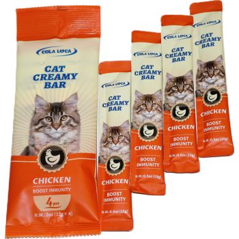  Cola Loca Cat Creamy Bar – Chicken Flavour – Pack of 4 x 15g Tubes 