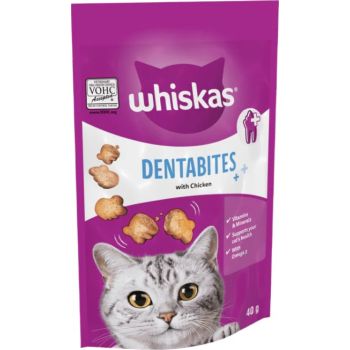  Whiskas DentaBites with Chicken Cat Treats 40g 