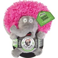 goDog® Silent Squeak™ Crazy Hairs Elephant with Chew Guard Technology™ Durable Plush Dog Toy, small