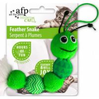 Feather Snake Cat Toys Green