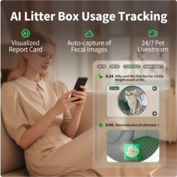  Petkit Purobot Max Pro 2.0 - Upgraded Automatic Cat Litter Box with Ai Camera 