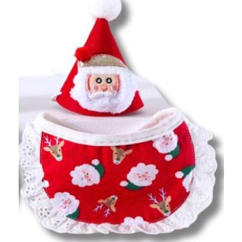  Saas Cat Christmas Towel & Hat Set 1776 Red 