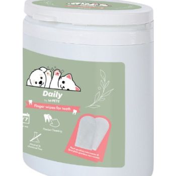  M-PETS Daily Double-sided Finger Wipes for Teeth 50 pcs 