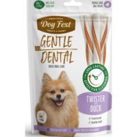Dog Fest Dental Treats For Adult Dogs -Twister - Duck 80g (9cm)