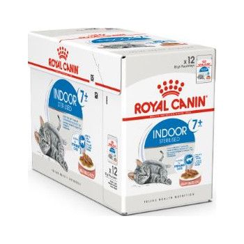  Royal Canin Indoor 7+ Cat Wet food Gravy Box of 12x85g 