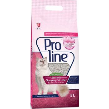  Proline Bentonite Clumping Cat Litter Baby Powder - 5 Liter 