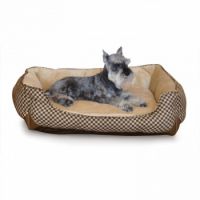 K & H Self-Warming Lounge Sleeper Medium Brown Square Print 24" x 30"/ 61x76Cm