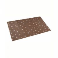 Dry Mate Pet Bowl Place Mat Paw Stripe/Tan/Brown12x20 in